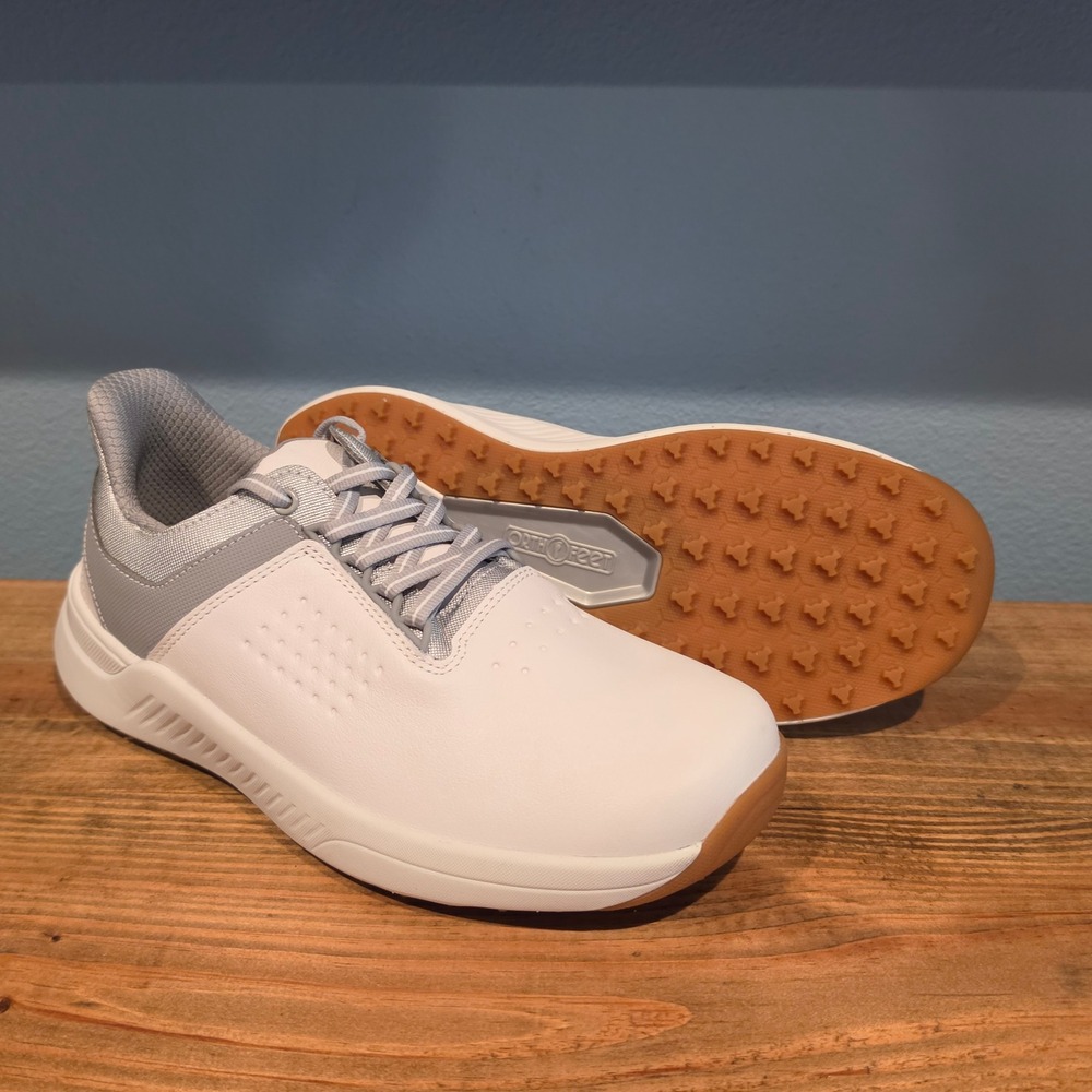 Orthofeet Mens Birdie Golf Shoes White Grey Spikeless Orthopedic Size 7